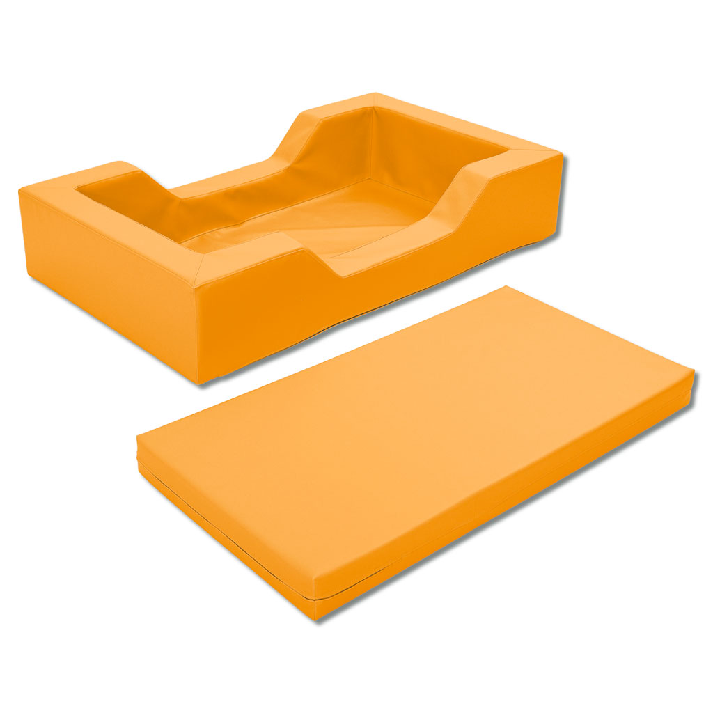 Schaumstoffbett für Krippen - orange