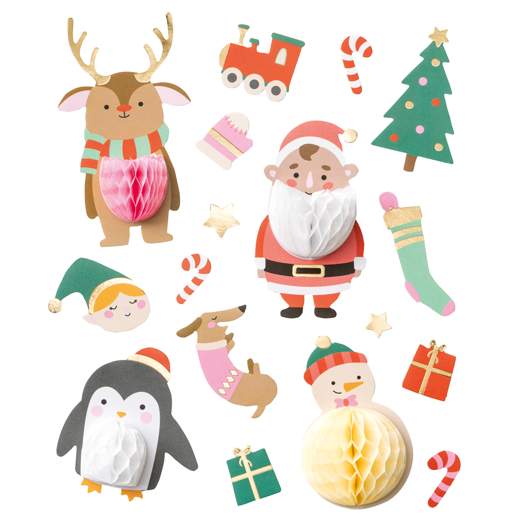 Folia® Wabenball-Sticker Weihnachten-Bild Auf diesem Bild ist das Produkt mit der Art.Nr.: W-93652 zu sehen