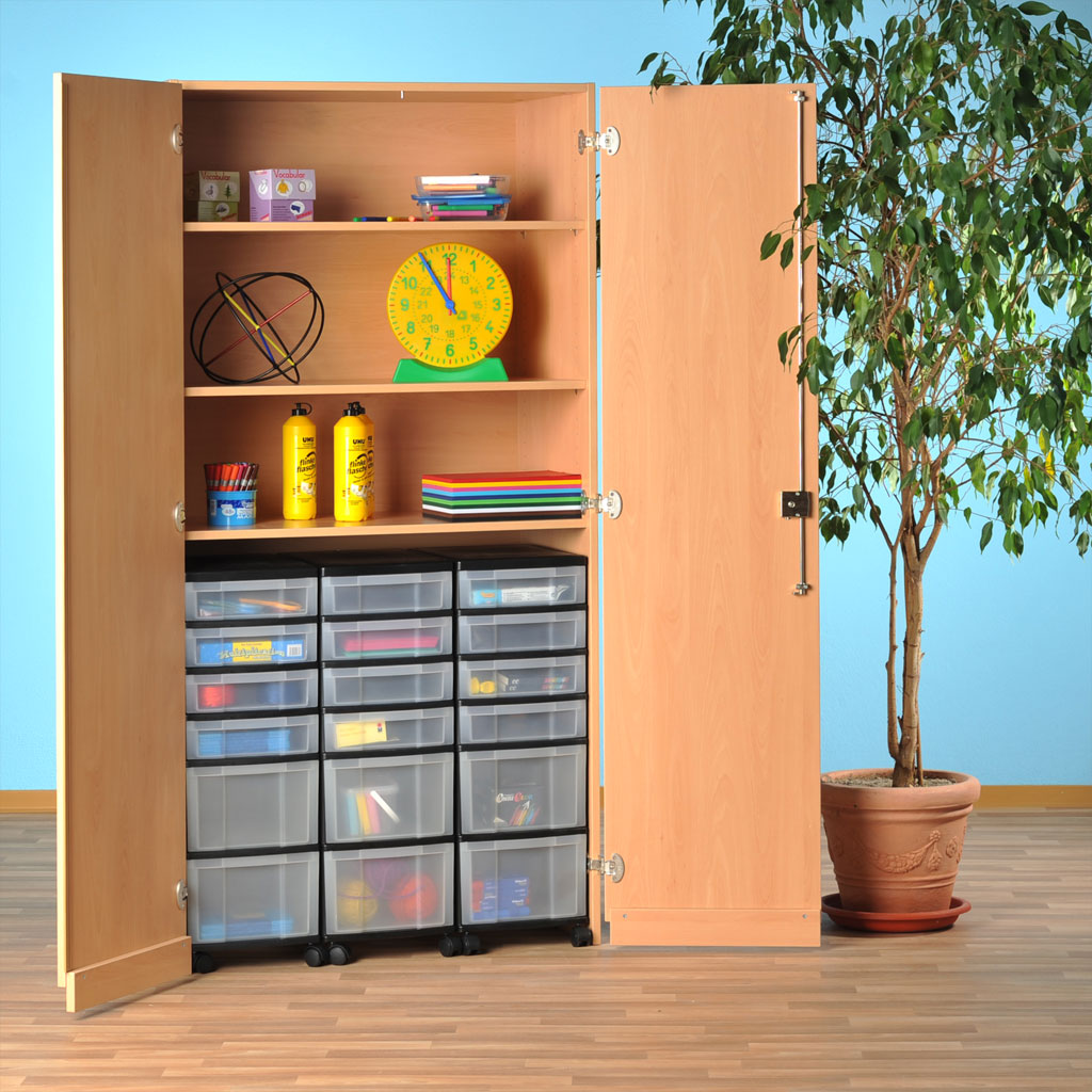 Modulus® Garagen-Klassenschrank mit 3 Rollcontainern