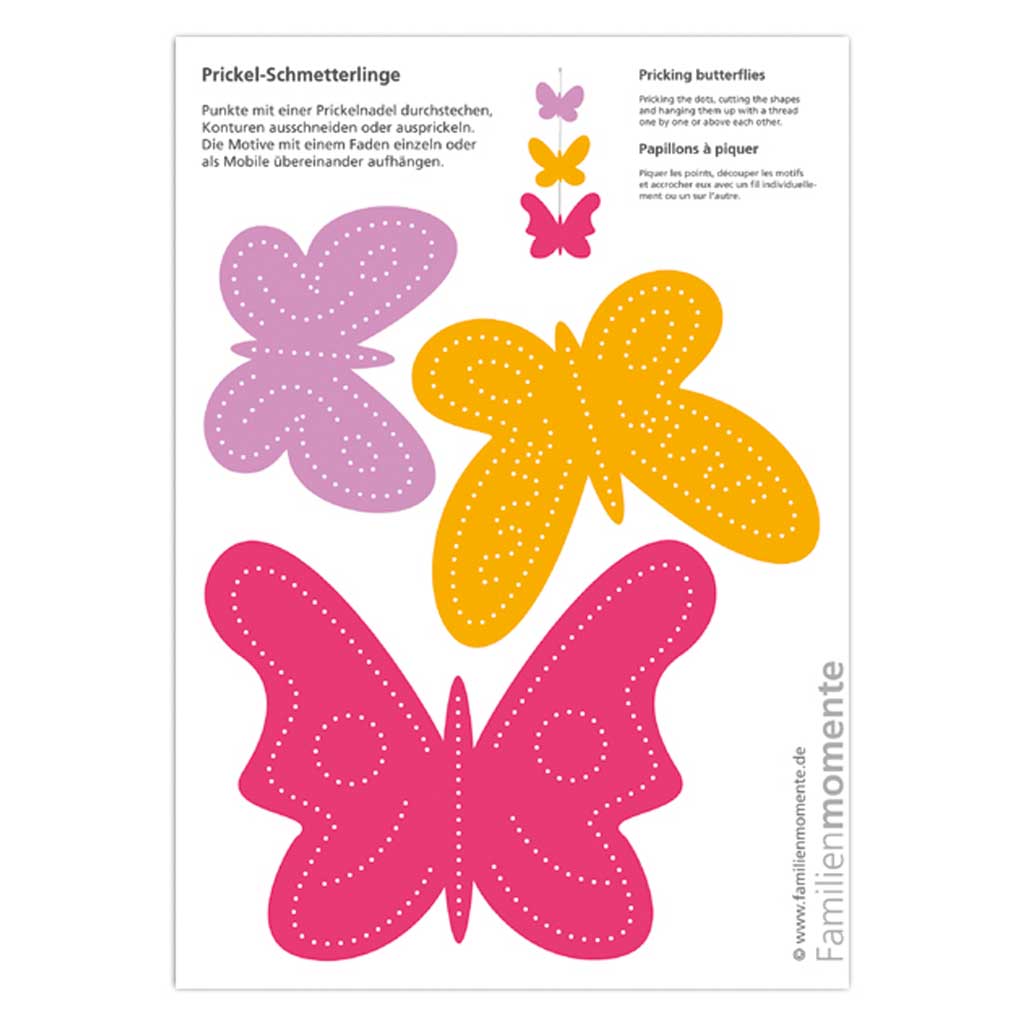 Prickelmobile Schmetterling, 10 Bogen