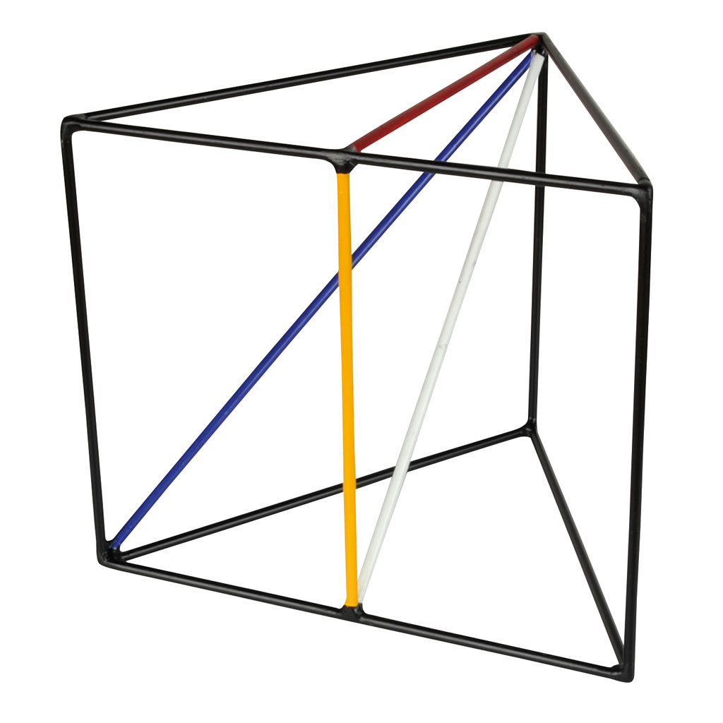 Dreiecksprisma Stahlmodell