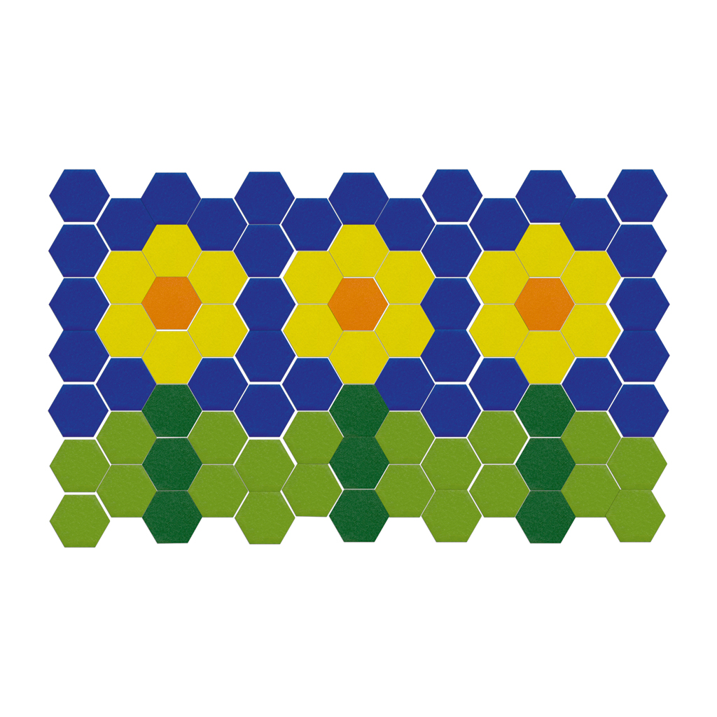 Hexagon-Mosaik, 2.000 Teile