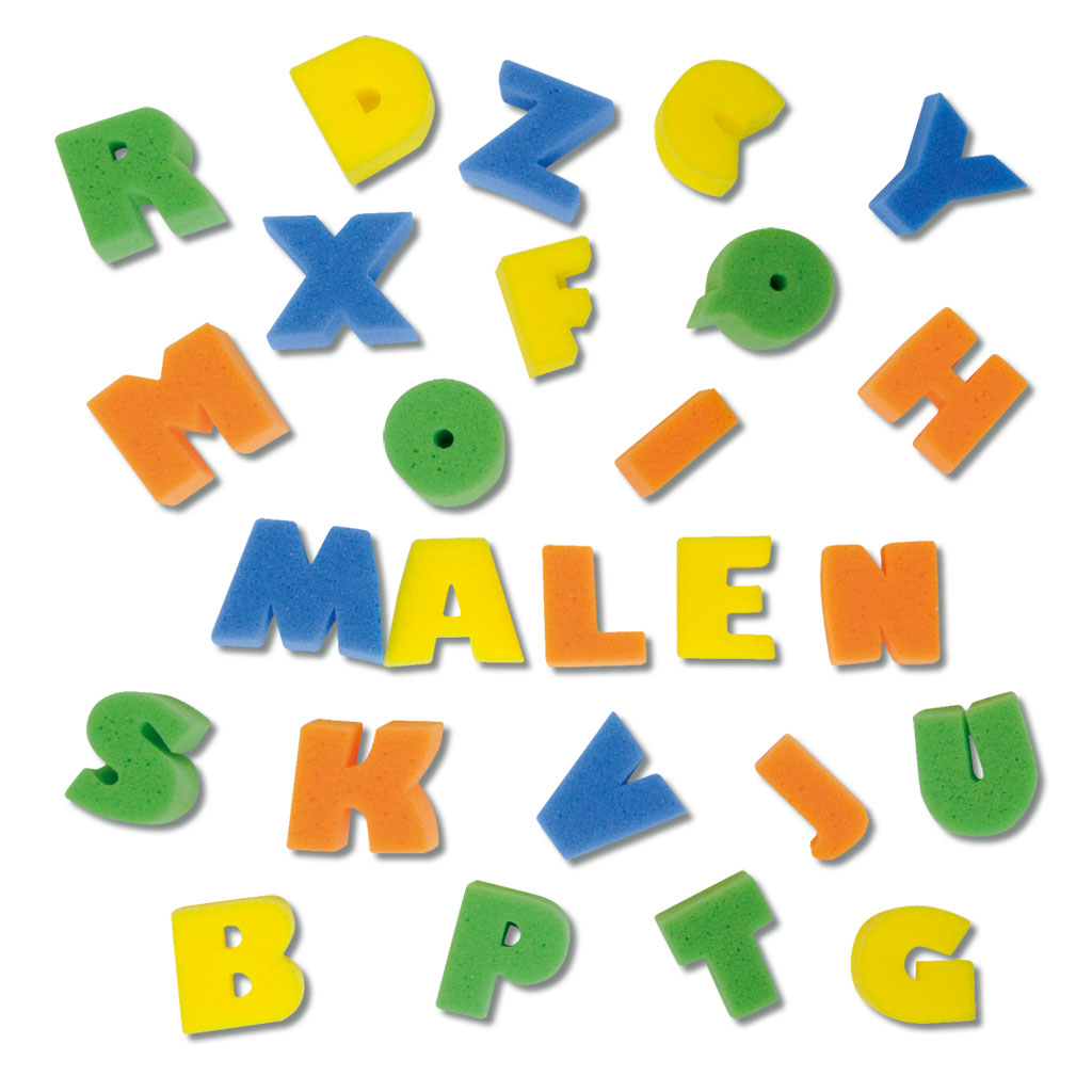 Malschwämme Buchstaben, 26 Stück