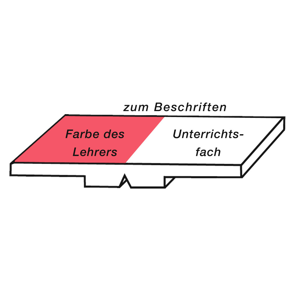Lehrermagnet für den Klassenplan signalrot