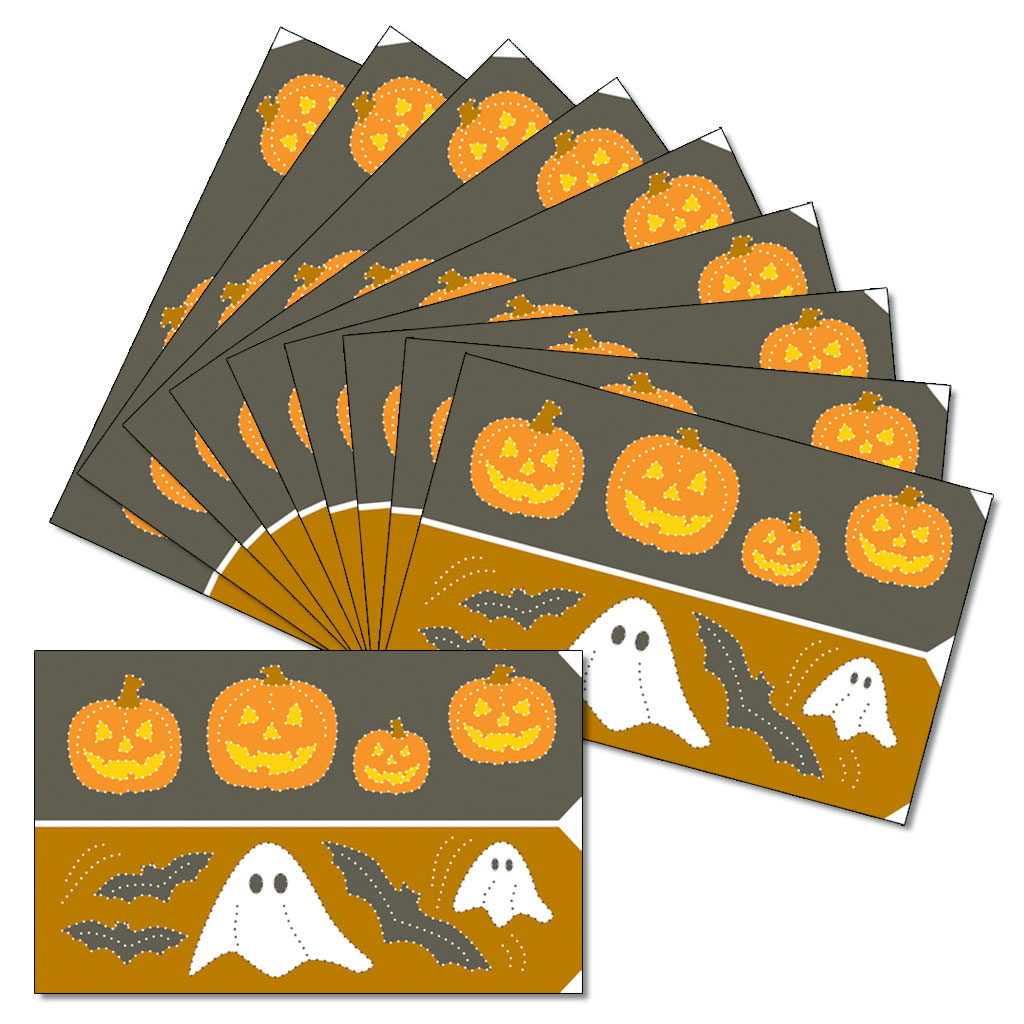 Prickellichter Bastelbogen Halloween, Windlichter