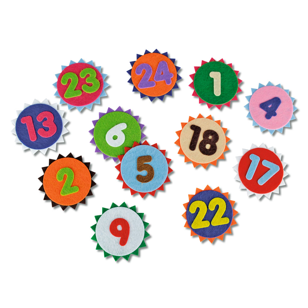 Filz-Set Adventskalender, 72 Teile