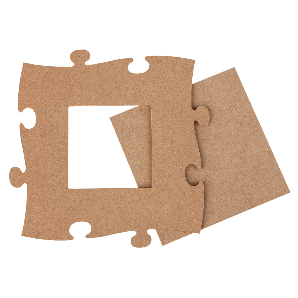 Holzpuzzle-Bilderrahmen, blanko