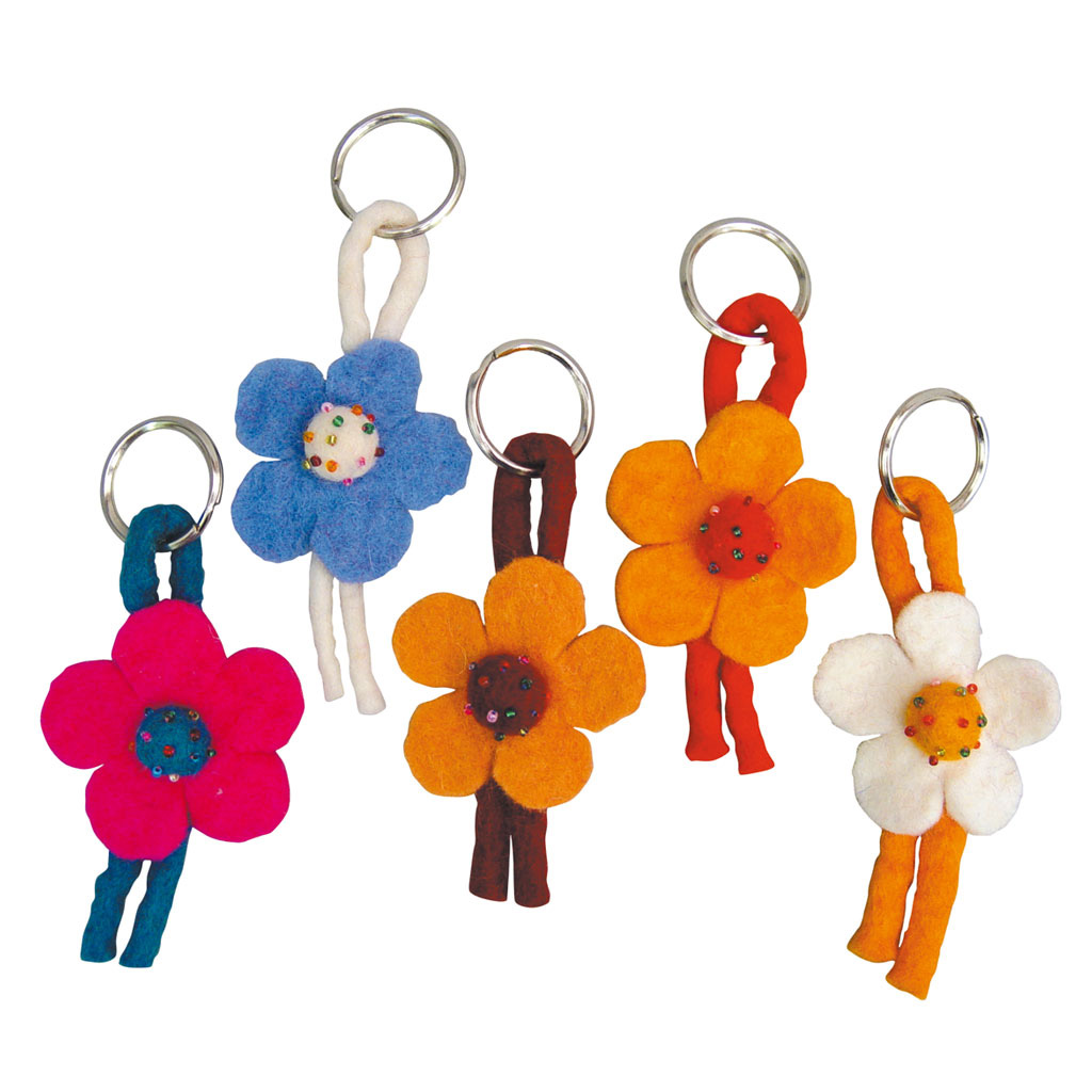 Filzblumen, 50 Stück