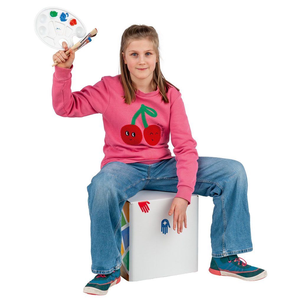 Trommelhocker aus Pappe zum Selbstgestalten