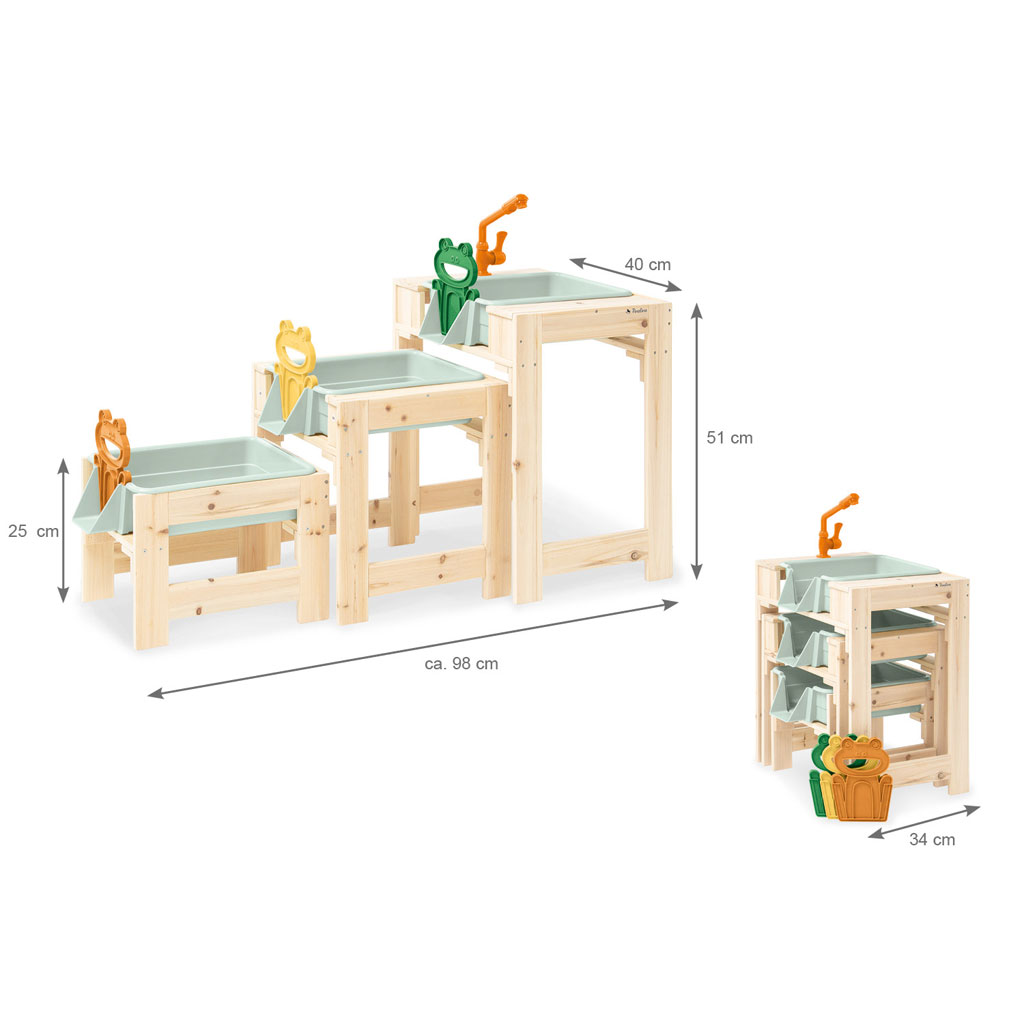 Wasserspieltisch-Set "Frolino", 3-tlg.