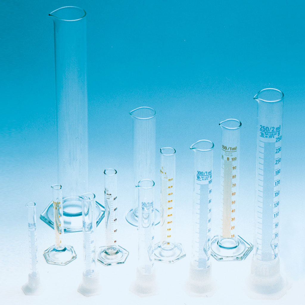 Messzylinder mit Kunststofffuß, Borosilikatglas, 1 Stück