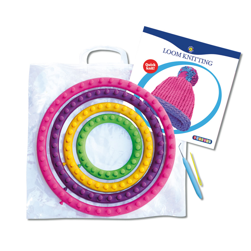 Strickringe, 4er-Set, inkl. Nadel und Haken