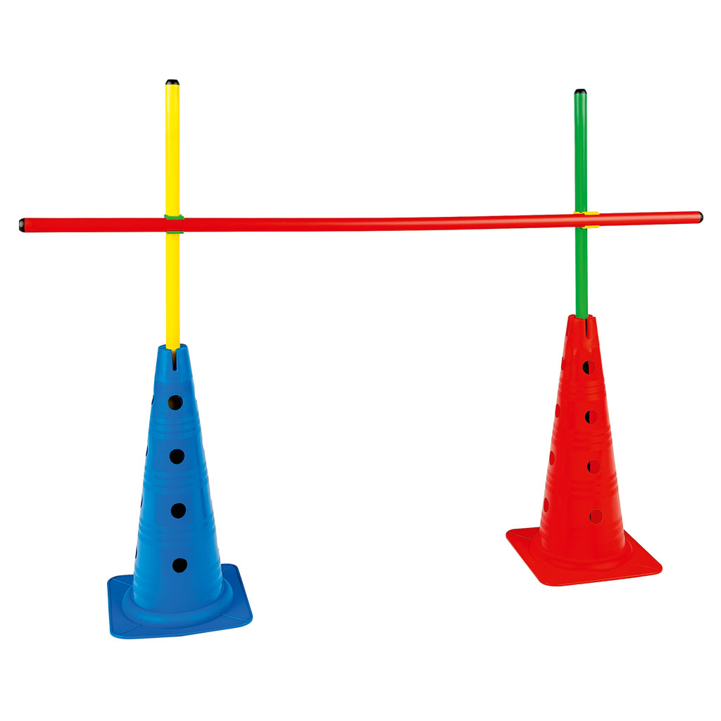 Lochkegel Rot und Blau, 4er-Set