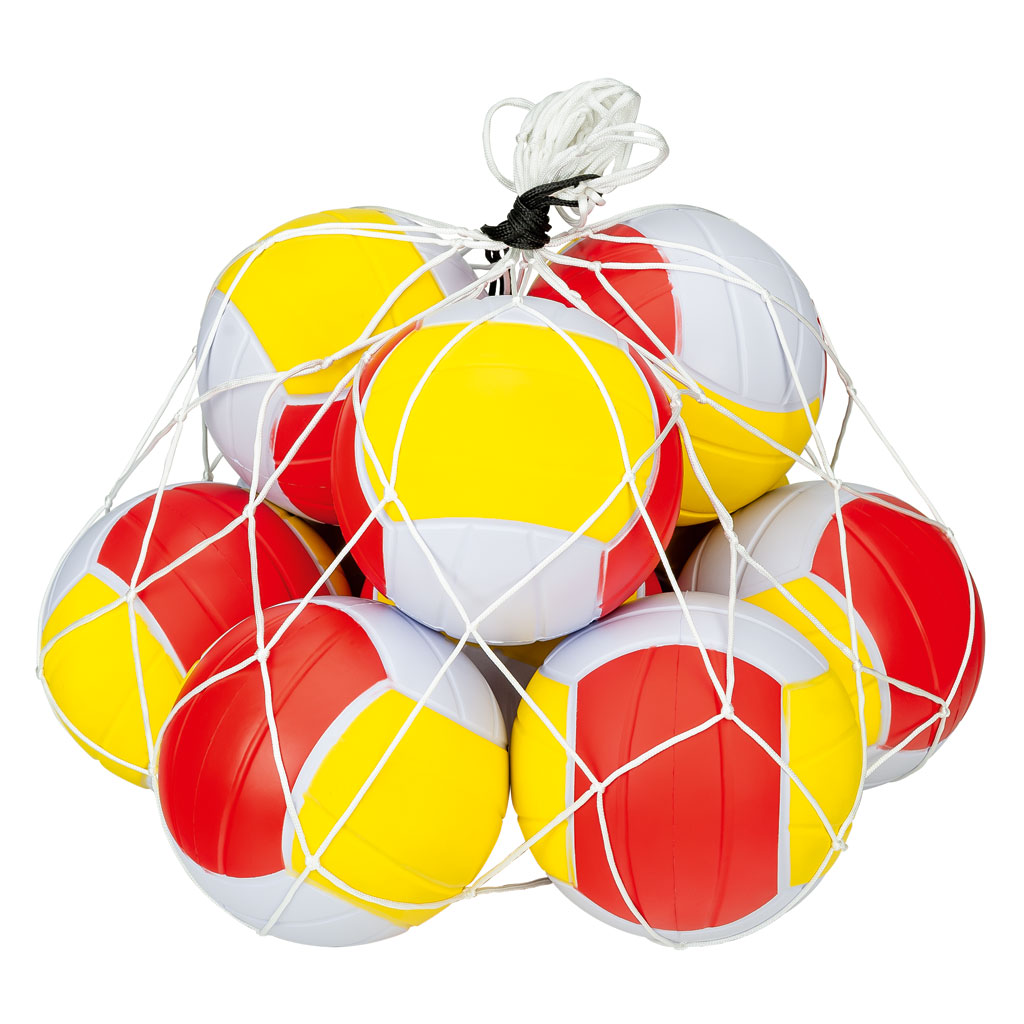 Volleyball-Set mit 10 Bällen im Ballnetz