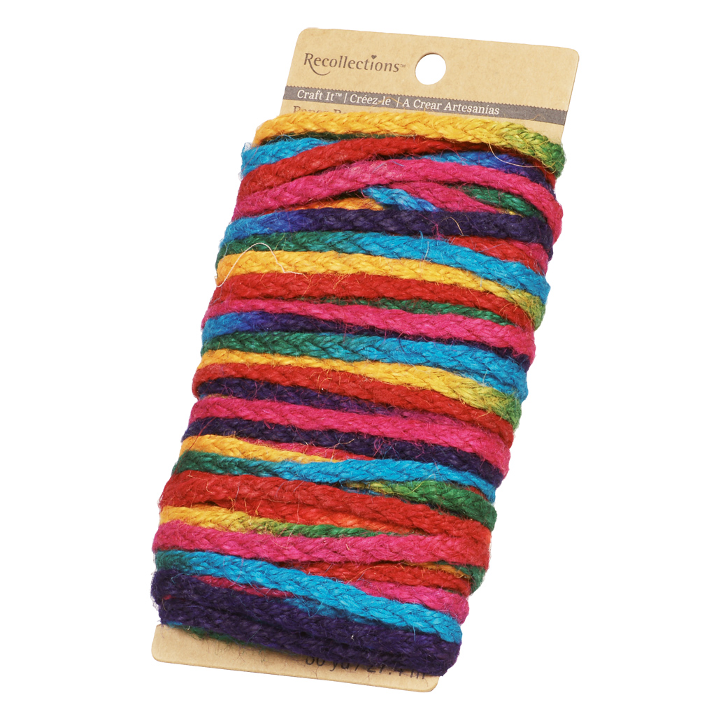 Jute-Flechtschnur Regenbogen