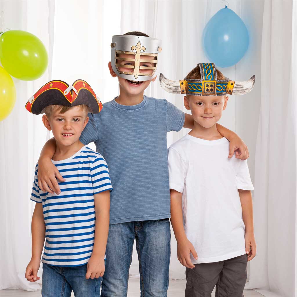 temp93064_a_kinderhuete_jungenpcJCbjBAVa8nq Kinderhüte Abenteuer zum Selbstgestalten, 3 Stück