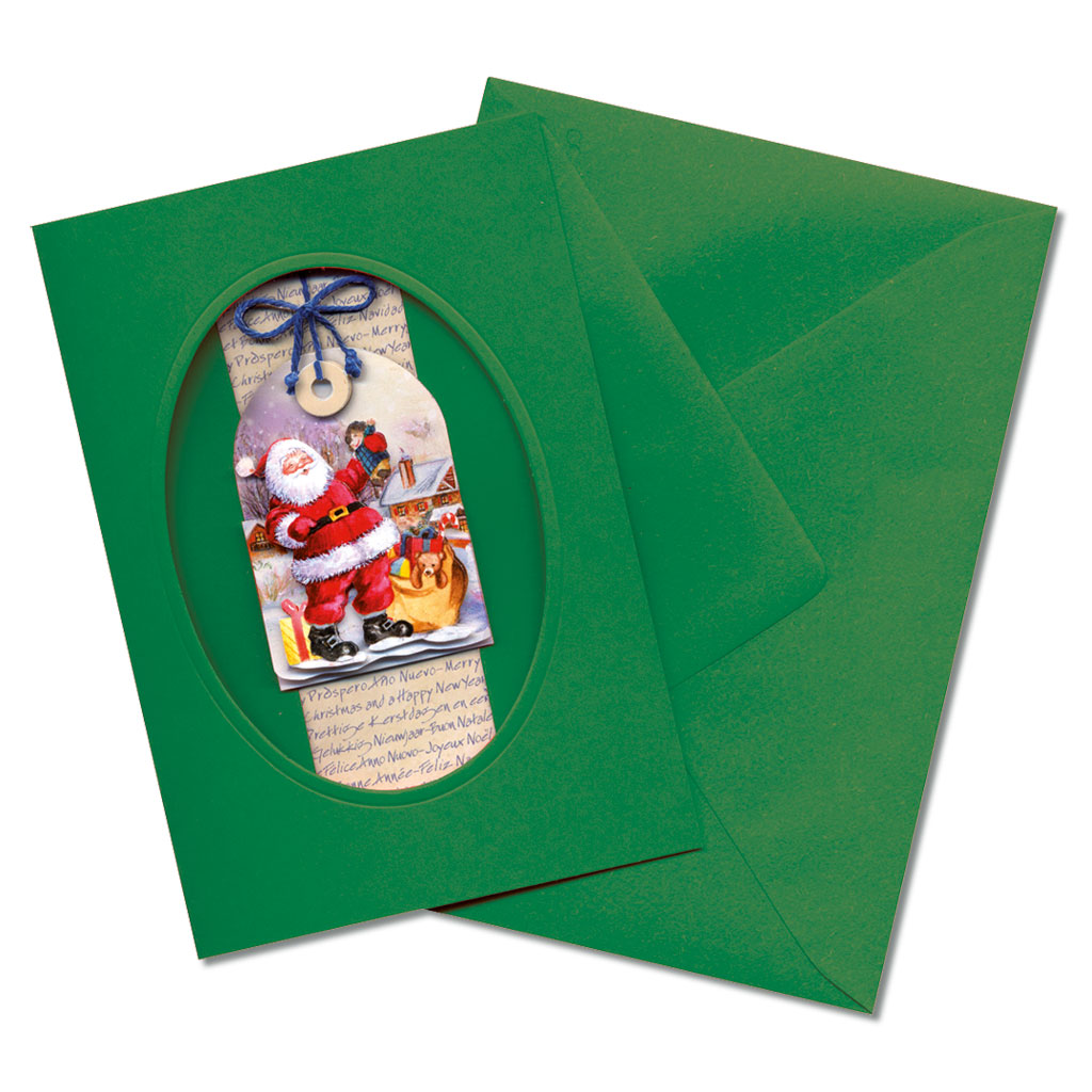 Passepartout-Karten, ovale Stanzung, 5 Stück