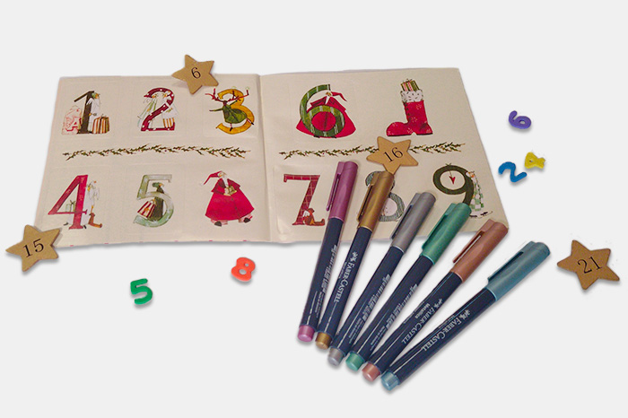 Adventskalender-Zahlen Adventskalender Deko-Material