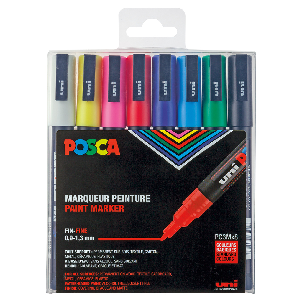POSCA Grundfarben, 8er-Set-Bild Auf diesem Bild ist das Produkt mit der Art.Nr.: W-93696 zu sehen