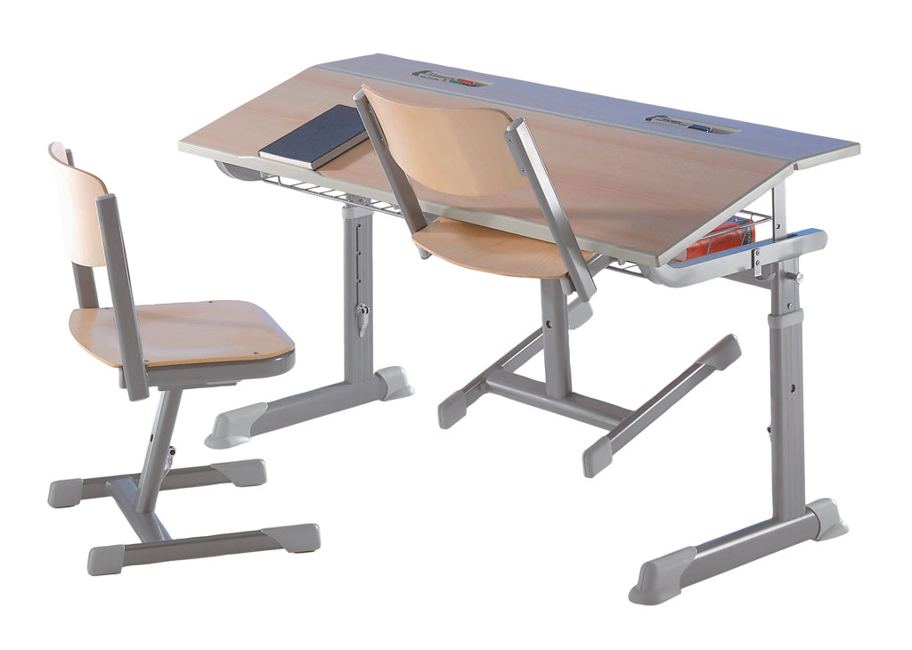 Aluflex® Zweier-Schultisch – Größe 1