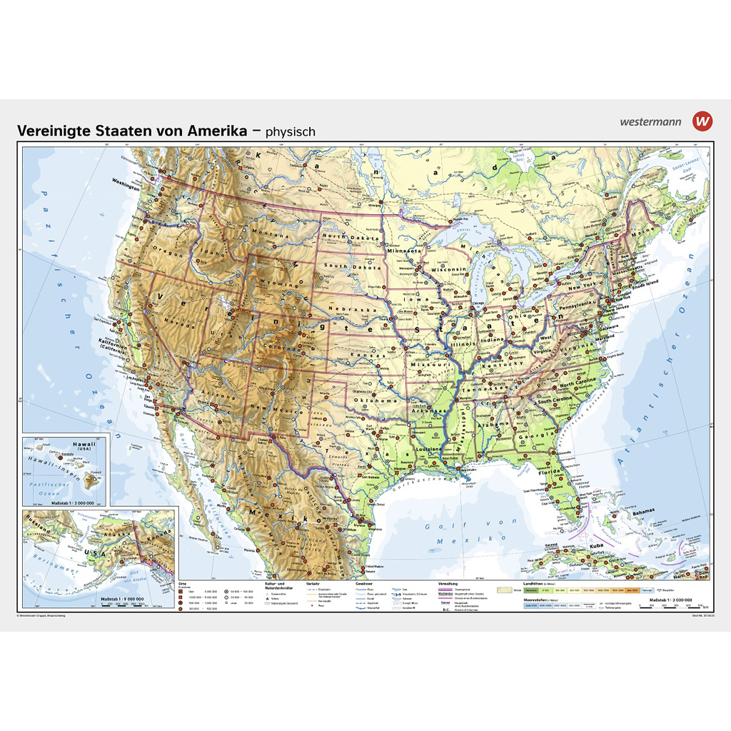 Westermann Vereinigte Staaten von Amerika, physisch/politisch Westermann Vereinigte Staaten von Amerika, physisch/politisch
