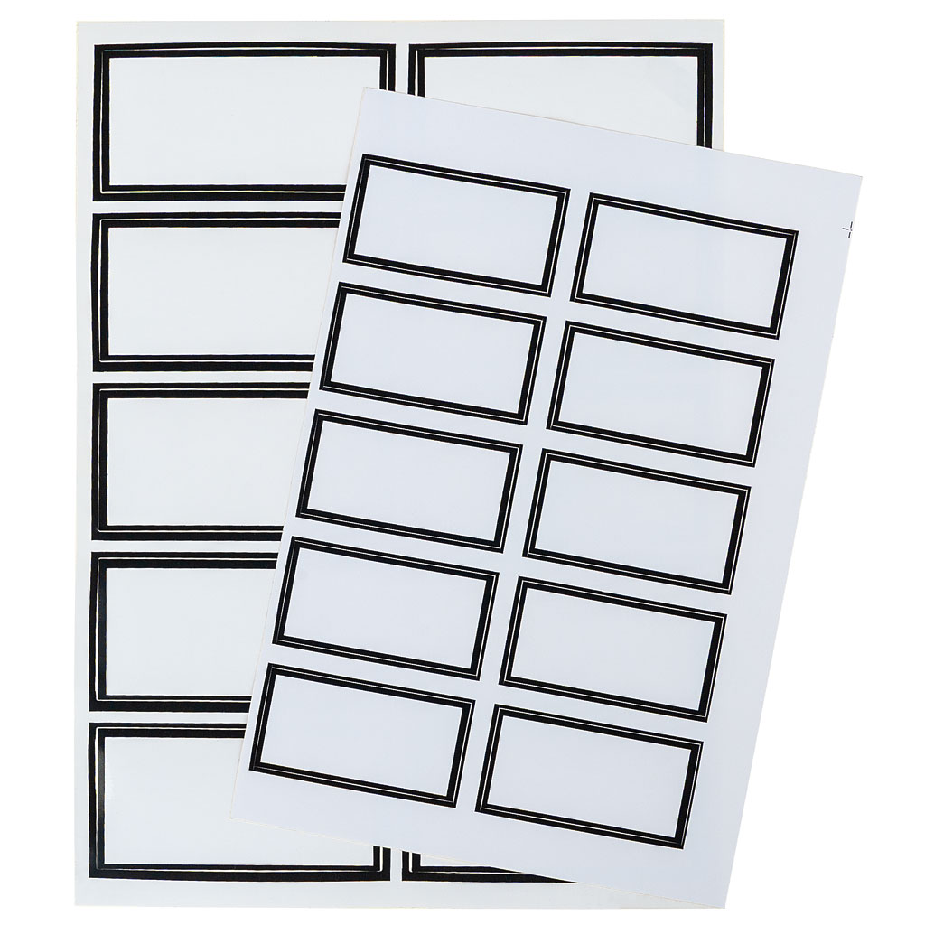 Etiketten blanko - 10 Stück, in 2 Größen