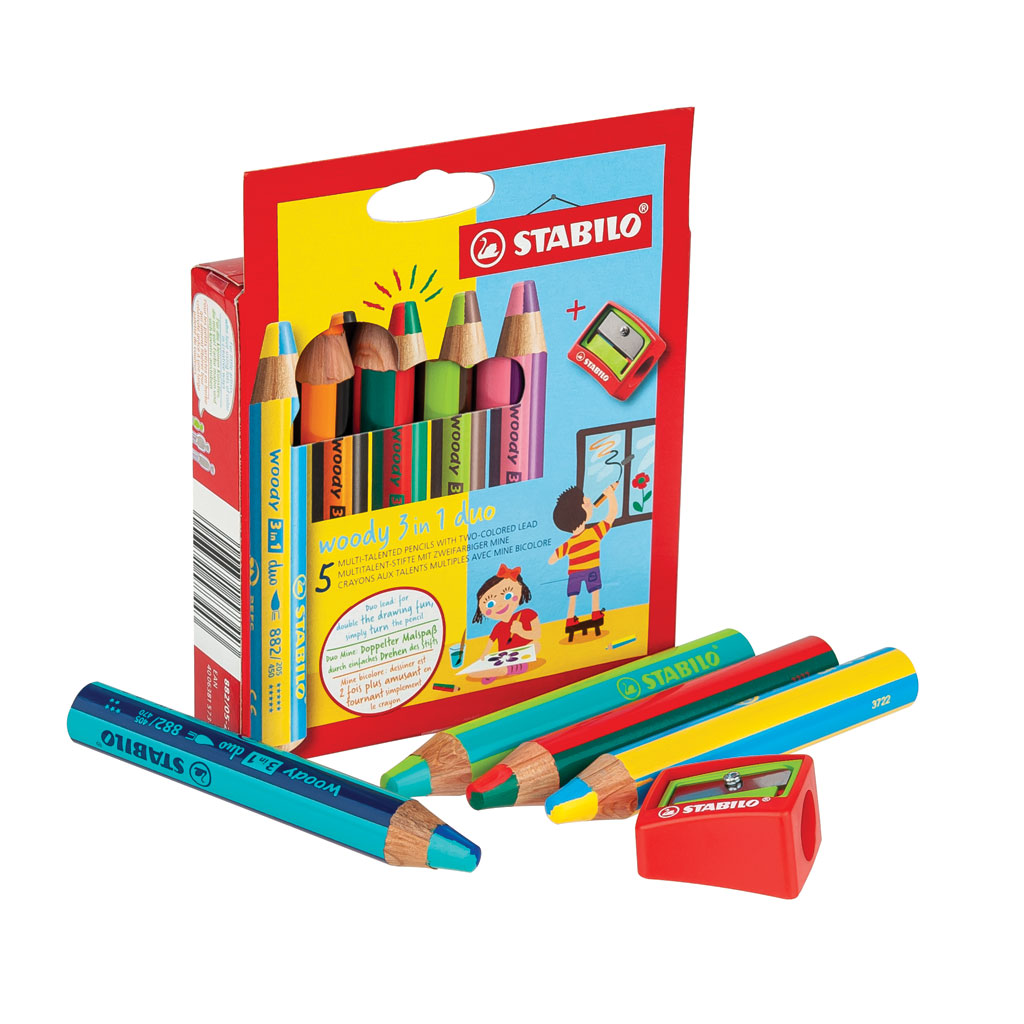 Stabilo® Woody 3 in 1 duo, 5 Stifte Stabilo® Woody 3 in 1 duo, 5 Stifte