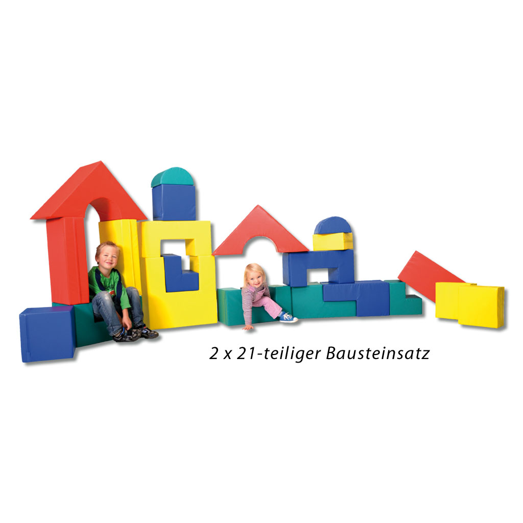 Turnmatte, 43-teilig, Bausteinsatz inkl. Bezug