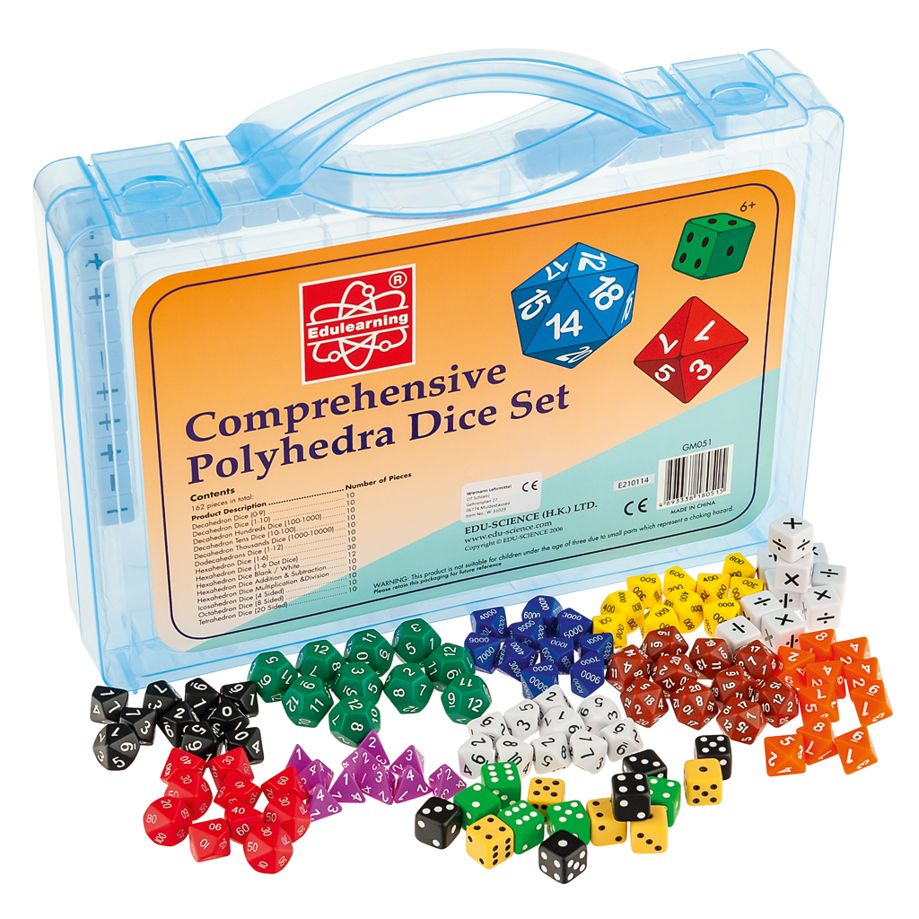 Würfelkoffer mit 162 Würfeln Würfelkoffer mit 162 Würfeln