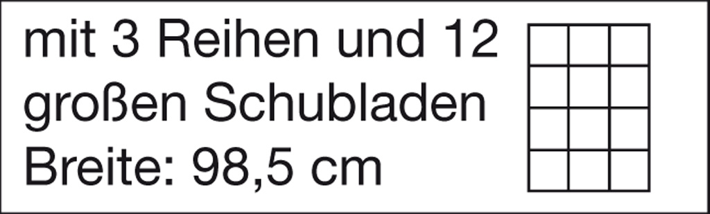 Modulus® Eigentumsschrank, 3-reihig, fahrbar oder feststehend