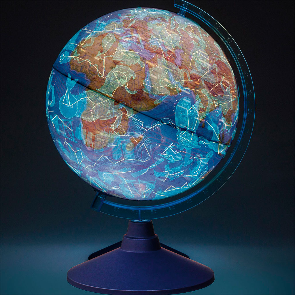 3D Lexi Globus mit Karten- und Sternenbild 3D Lexi Globus mit Karten- und Sternenbild