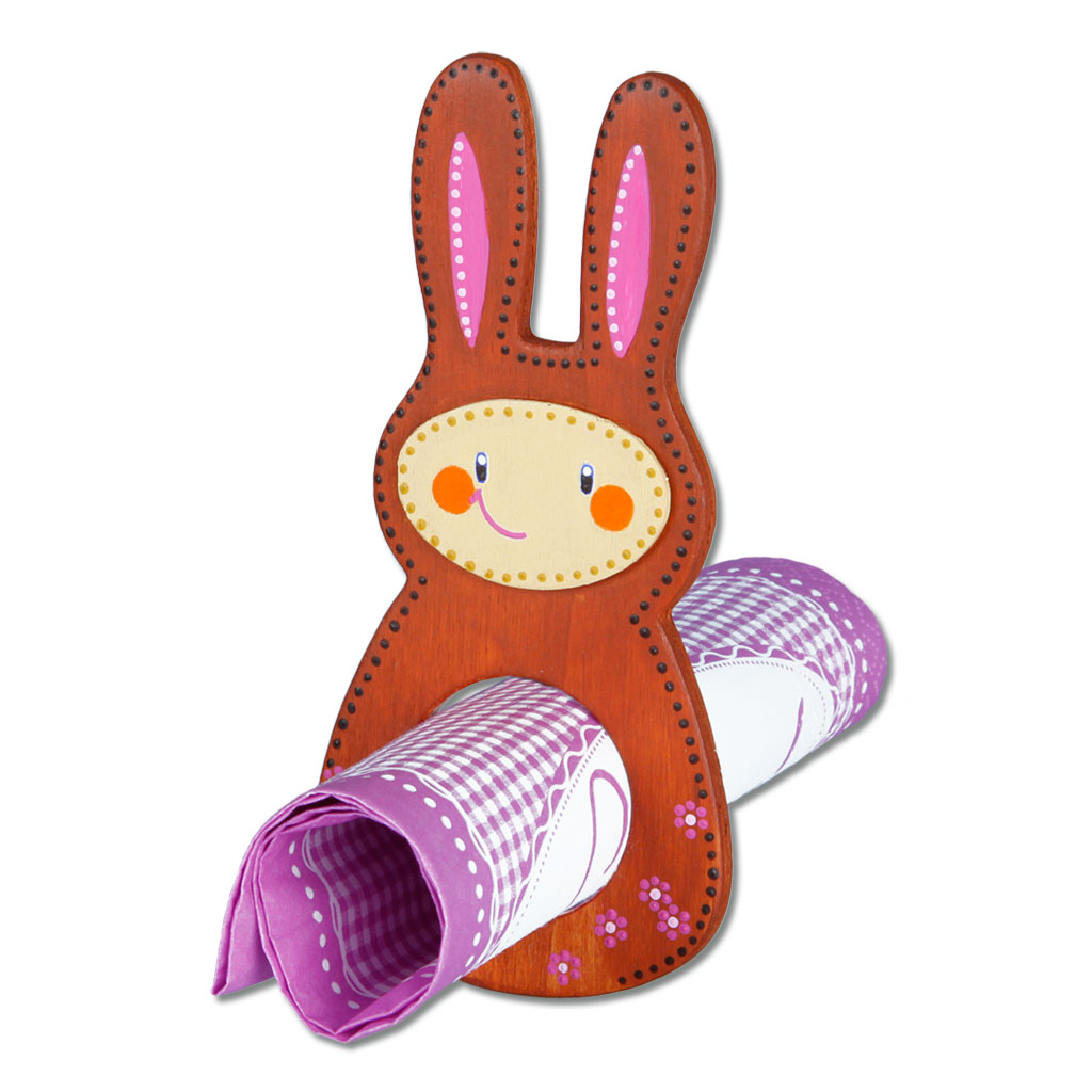 Serviettenring Osterhase, blanko, 6 Stück