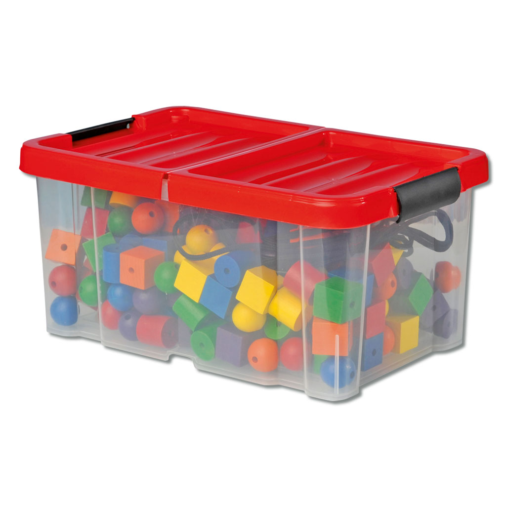 Fädelperlen Set 1, 108 Perlen in 6 Farben und 3 Formen
