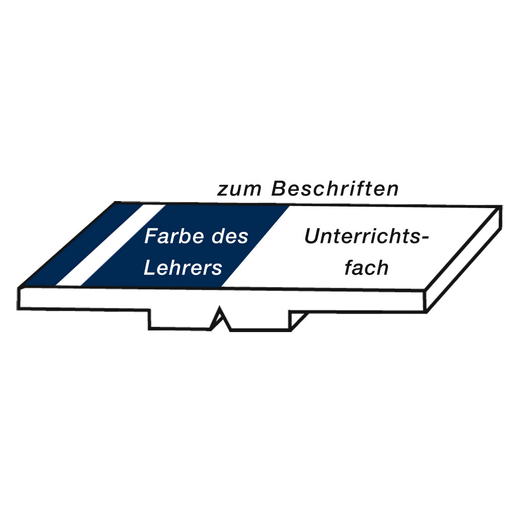 Lehrermagnet für den Klassenplan dunkelblau/streifen