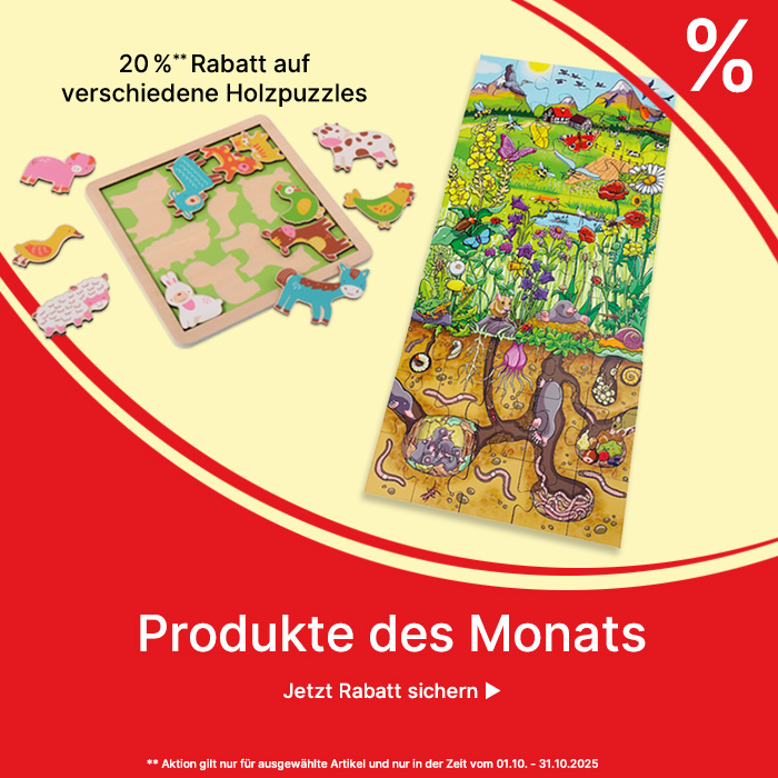 Verschiedene Holzpuzzles im Angebot
