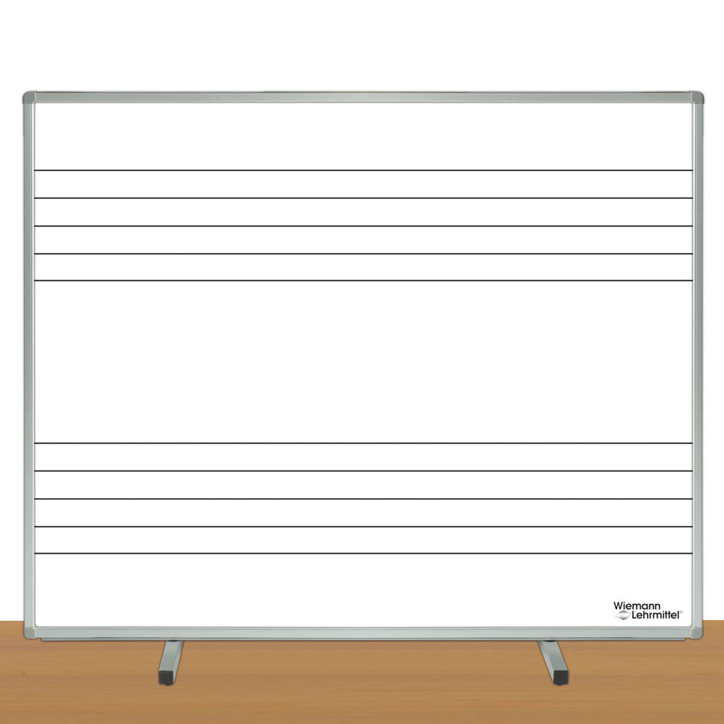 Notentafel, weiß, 120 x 100 cm, Linienabstand 2,5 cm oder 5 cm