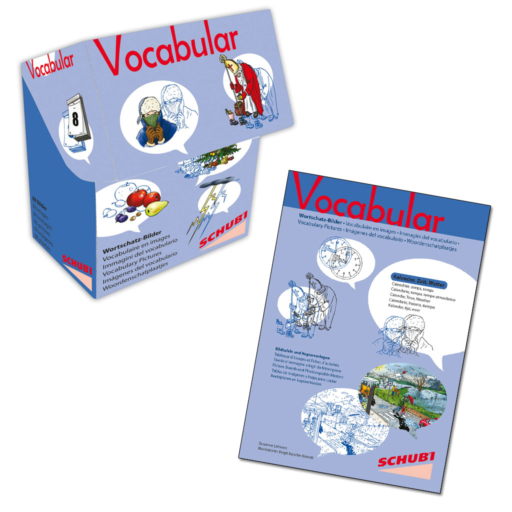 Vocabular Bilderbox & Kopiervorlagen - Kalender, Zeit, Wetter