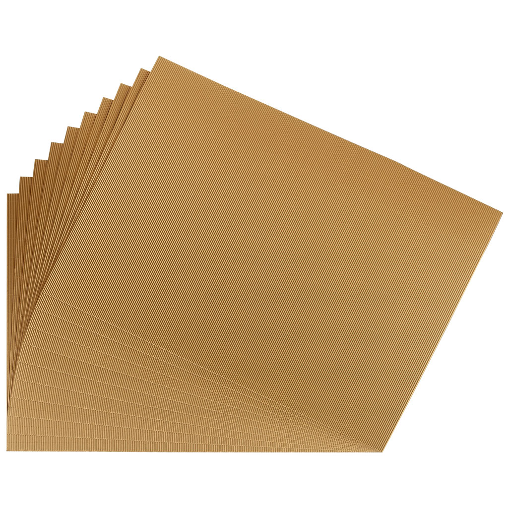 Bastelwellpappe, 10 Bogen, 50 x 70 cm