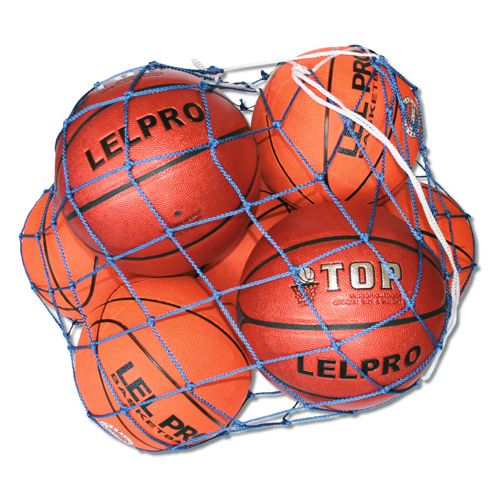 Basketball-Set mit 10 Bällen im Ballnetz