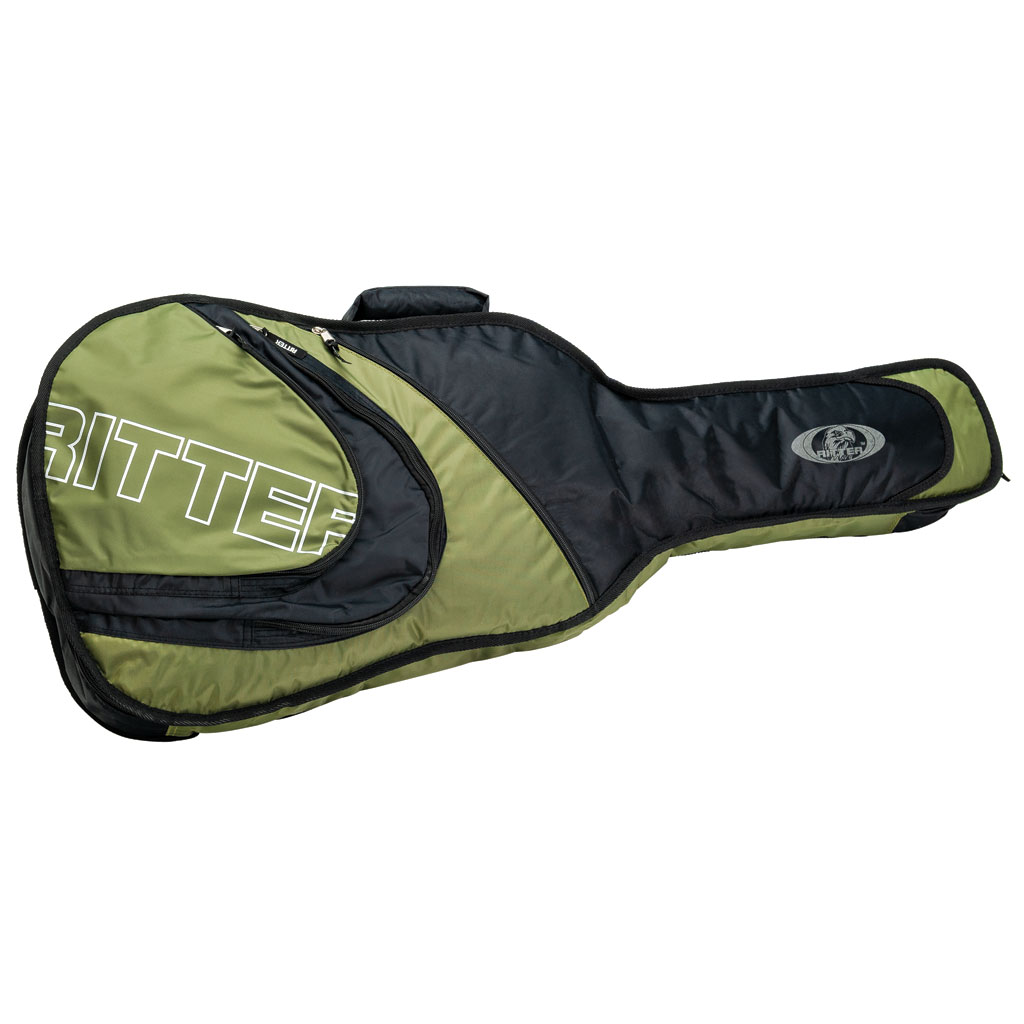 Gitarrentasche Grün/Schwarz, gefüttert