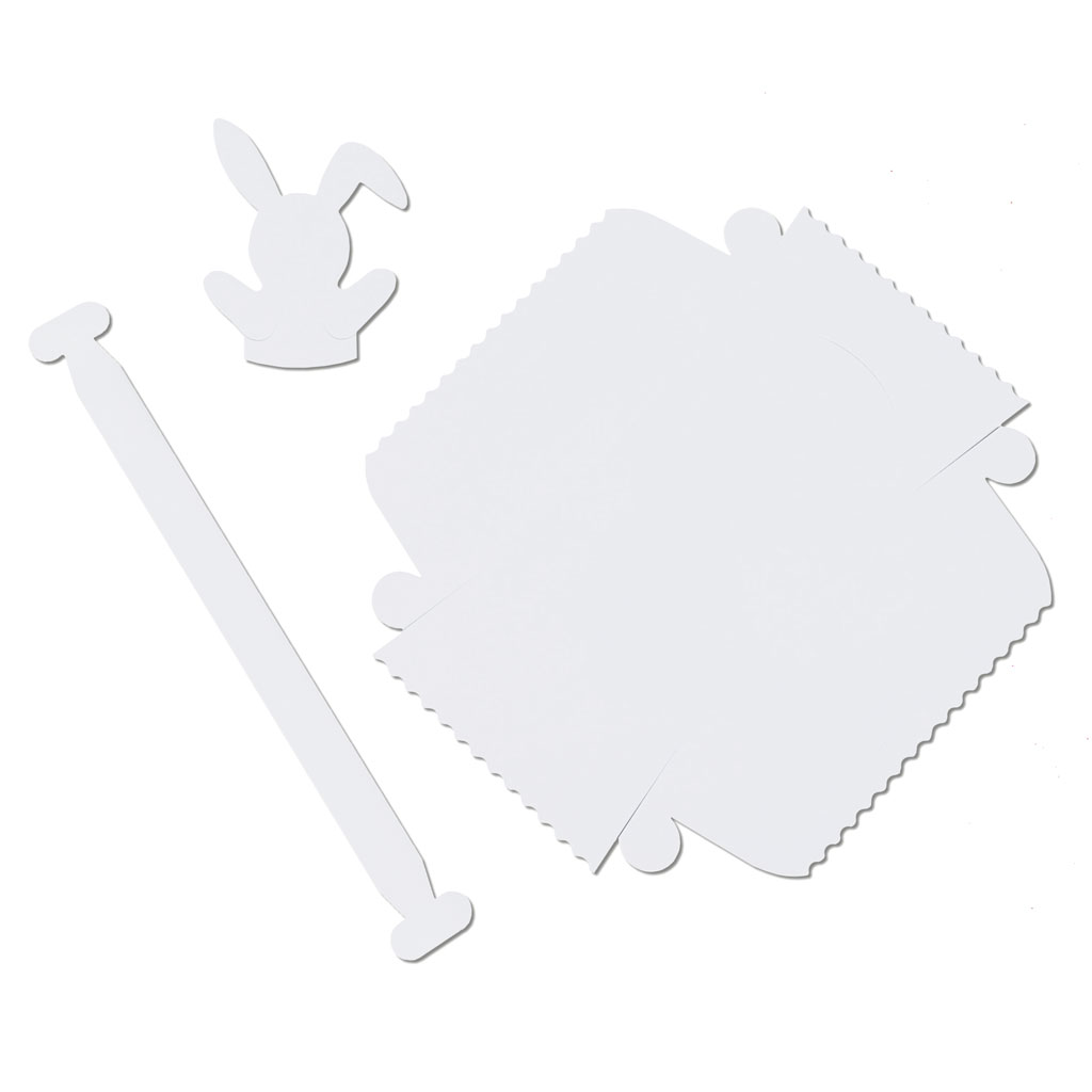 Henkelkörbchen Osterhase mit Stanzling, blanko, 20 Stück Henkelkörbchen Osterhase mit Stanzling, blanko, 20 Stück