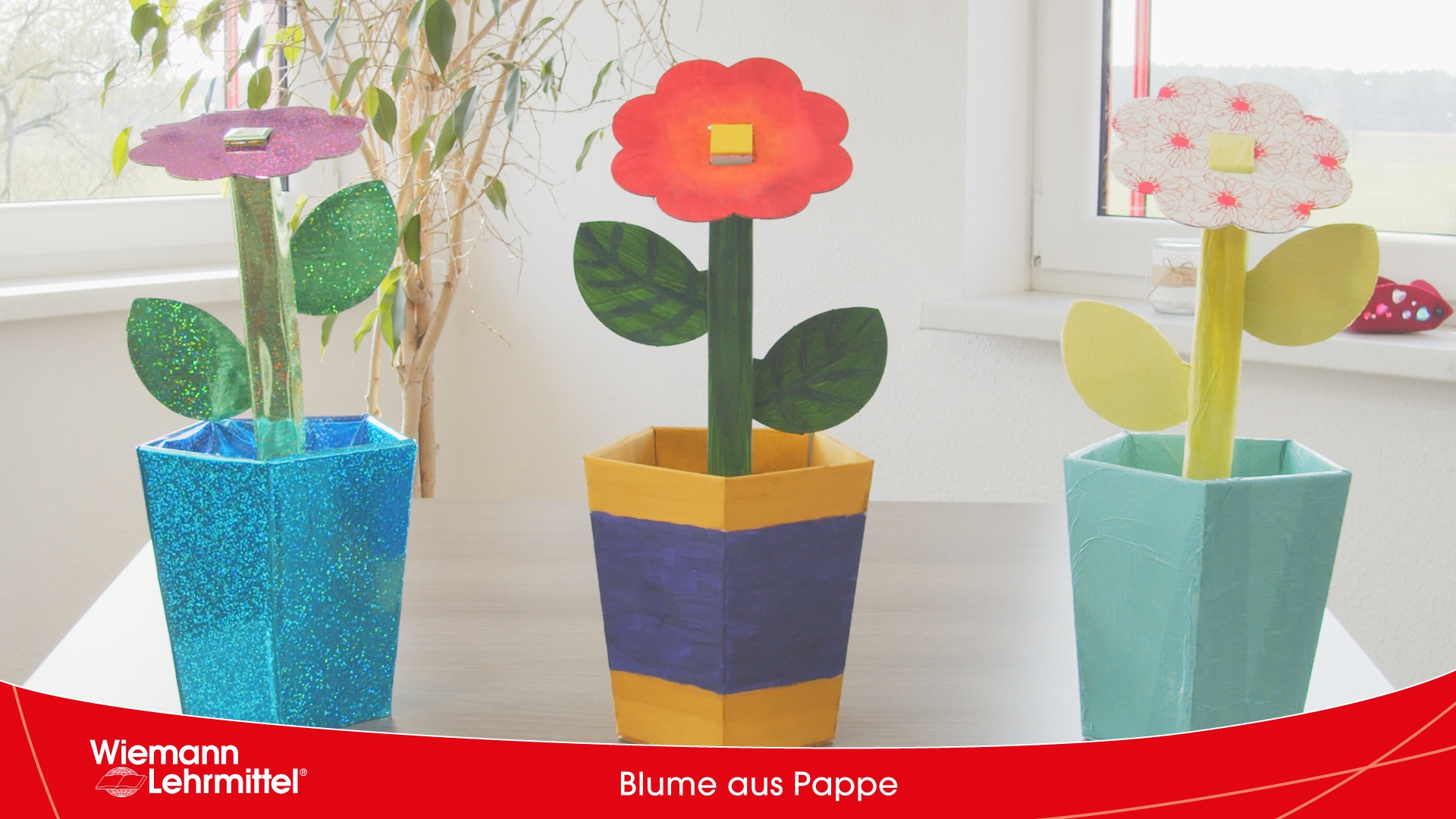 W-90939_Blume_mit_Topf_Pappe_Wiemann-Lehrmittel W-90939_Blume_mit_Topf_Pappe_Wiemann-Lehrmittel