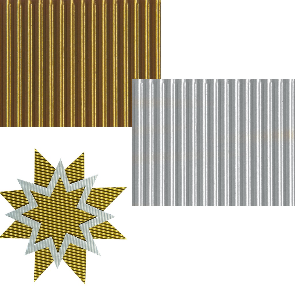 Bastelwellpappe, 10 Bogen, 50 x 70 cm