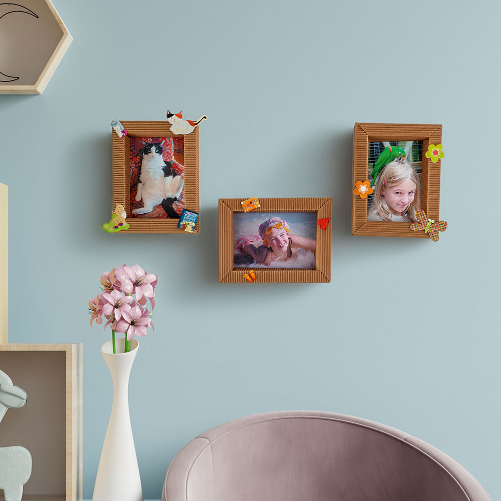 Bilderrahmen-Bastelset aus Wellpappe, 30 Stück