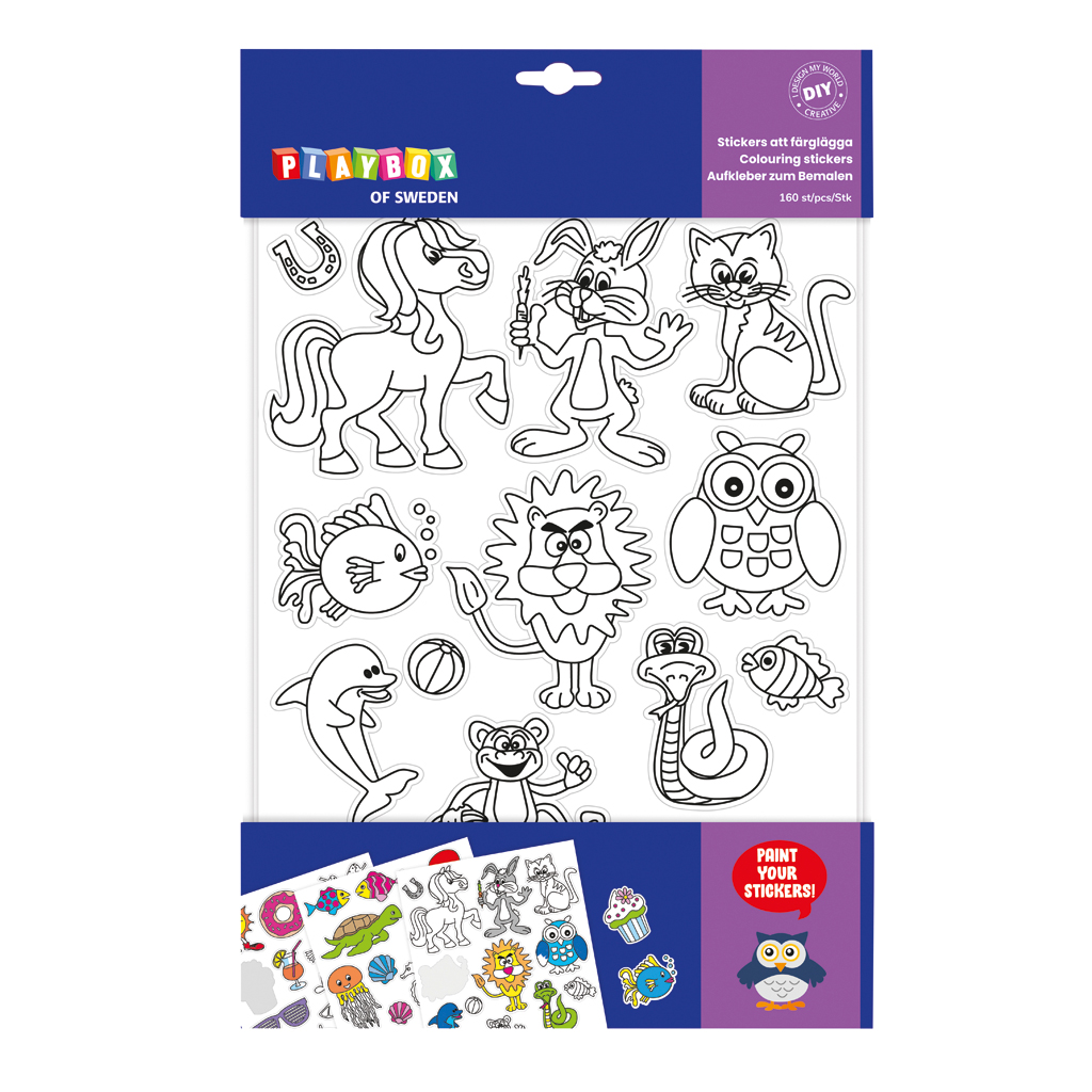 Aufkleber zum Ausmalen-Bild Auf diesem Bild ist das Produkt mit der Art.Nr.: W-93740 zu sehen