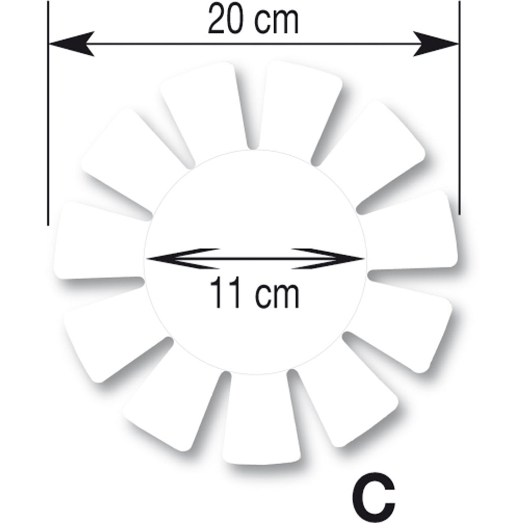 Flechtstanzteile C, blanko, 10 Stück, Ø 20 cm