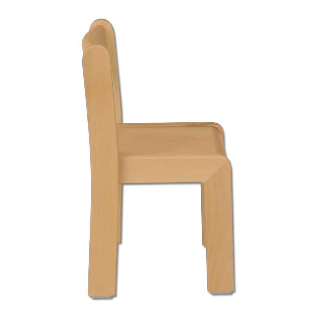 Krippen- und Kindergartenstuhl aus Massivholz, stapelbar
