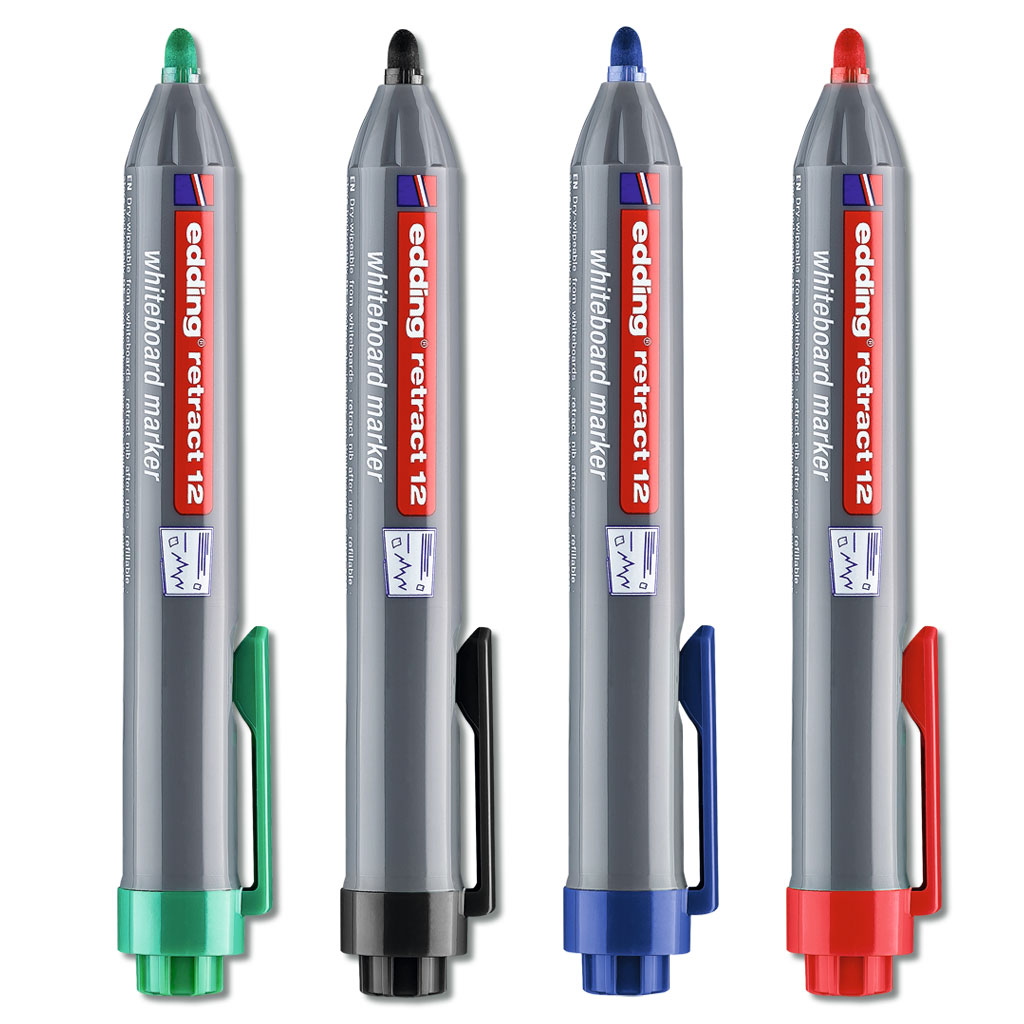 temp92738a_whiteboardmarker_4_stifteziBE0DkITkLv5 edding® retract 12 Whiteboardmarker 4er-Set