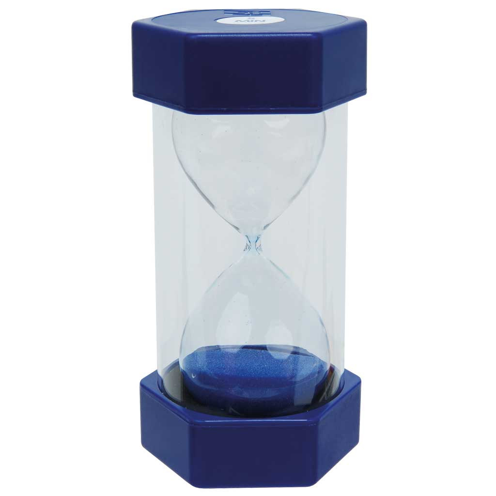 Große Sanduhr, Größe 16 cm Ø 8 cm, mit verschiedenen Zeiten