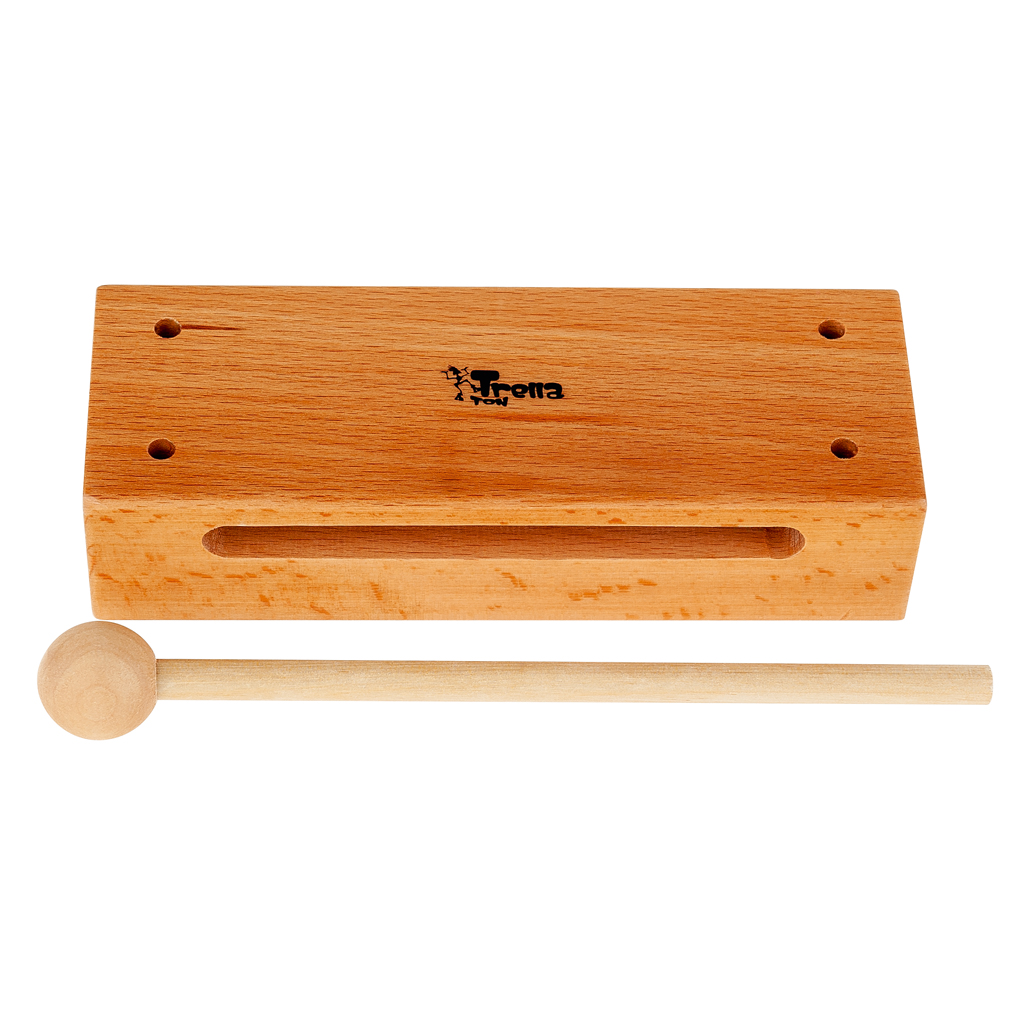 TrellaTon® Holz-Blocktrommel mit Kugelschlägel-Bild Auf diesem Bild ist das Produkt mit der Art.Nr.: W-10176 zu sehen